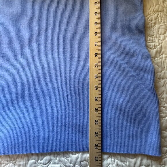 NWT Lauren Ralph Lauren Sweater Sz L Light Blue Ribbed Knit Gold Tone Button - Picture 11 of 12